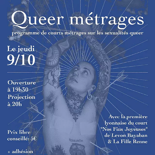 La 3e édition de QUEER METRAGES se tient le 7 novembre à Lyon