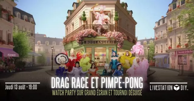 Affiche de Finale de Drag Race et Pimpe-Pong au 14 rue de Bonald