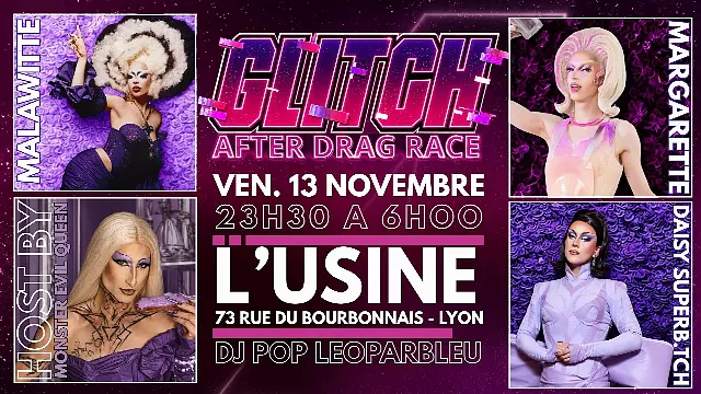 Affiche de GLITCH : AFTER DRAG RACE au Le Sound Club