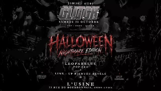 Affiche de LA GLITCH - HALLOWEEN : NIGHTMARE EDITION au Le Sound Club