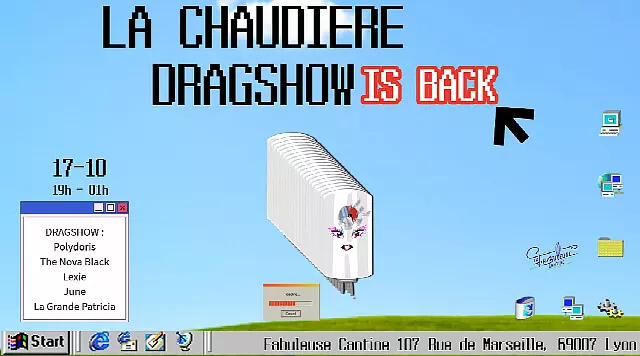 Affiche de La Chaudière Dragshow is Back - Lyon au La Fabuleuse Cantine - Bar - Traiteur - Événements