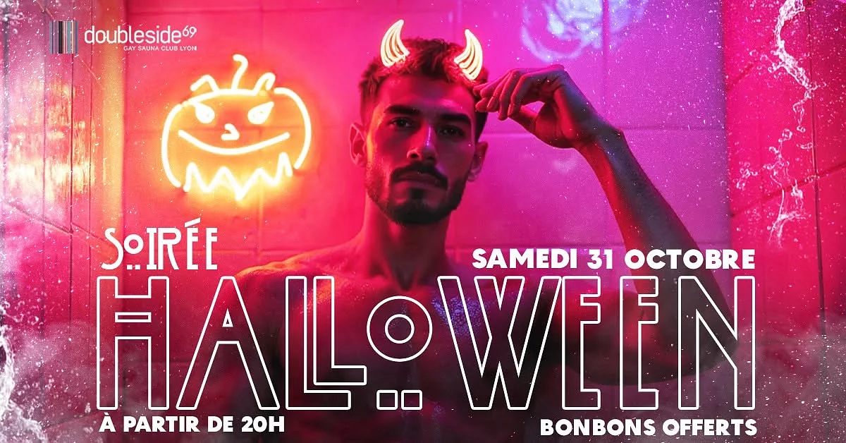 Affiche de Soirée Halloween au Double Side